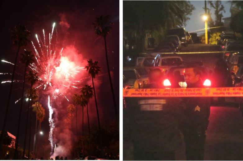 Fireworks or gunfire